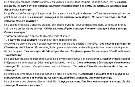 sauvage definition simple